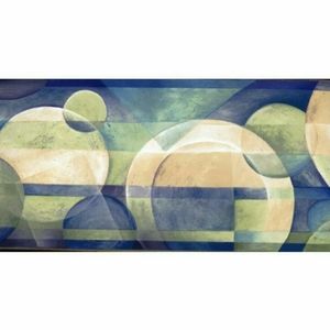 Wallpaper Border Abstract Blues & Greens